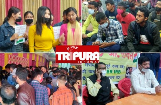 Congress supports deprived TSR Candidates’ Demand of Fresh Recruitment: Announced to Provide Legal and Organizational Help: Massive Protest staged in Agartala Congress supports deprived TSR Candidates’ Demand of Fresh Recruitment: Announced to Provide Legal and Organizational Help: Massive Protest staged in Agartala